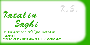 katalin saghi business card
